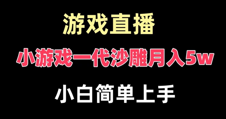 玩小游戏一代沙雕月入5w，爆裂变现，快速拿结果，高级保姆式教学【揭秘】-爱找项目网