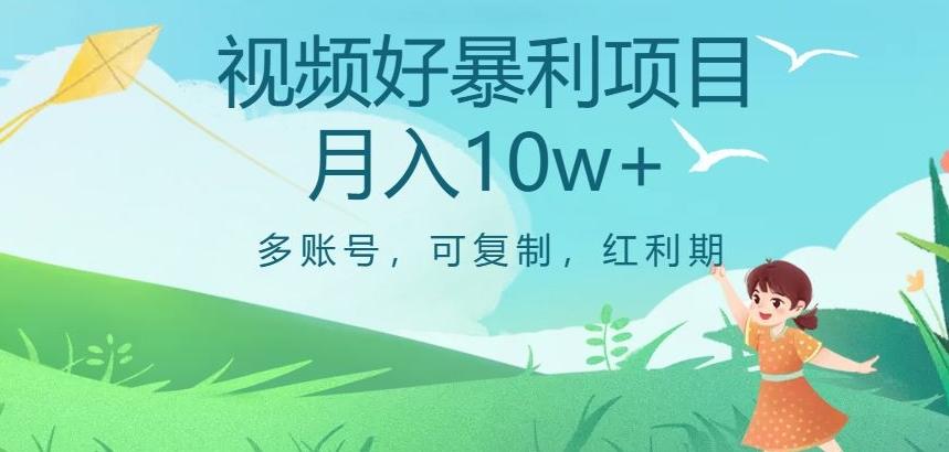 视频号暴利项目，多账号，可复制，红利期，月入10w+【揭秘】-爱找项目网