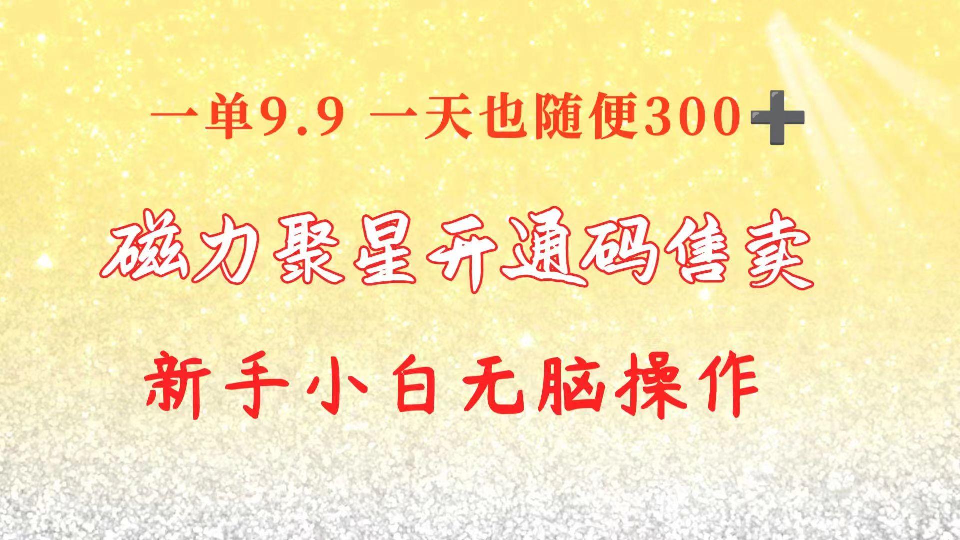 快手磁力聚星码信息差 售卖  一单卖9.9  一天也轻松300+ 新手小白无脑操作-爱找项目网