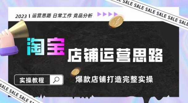 2023淘宝店铺运营全攻略：竞品分析，打造爆款店铺完整实操（附运营思维素材）-爱找项目网