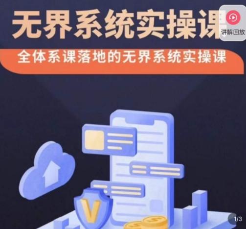 老衲·无界系统实操课，全体系落地无界改版后选择、出价、高投产做付费引流-爱找项目网
