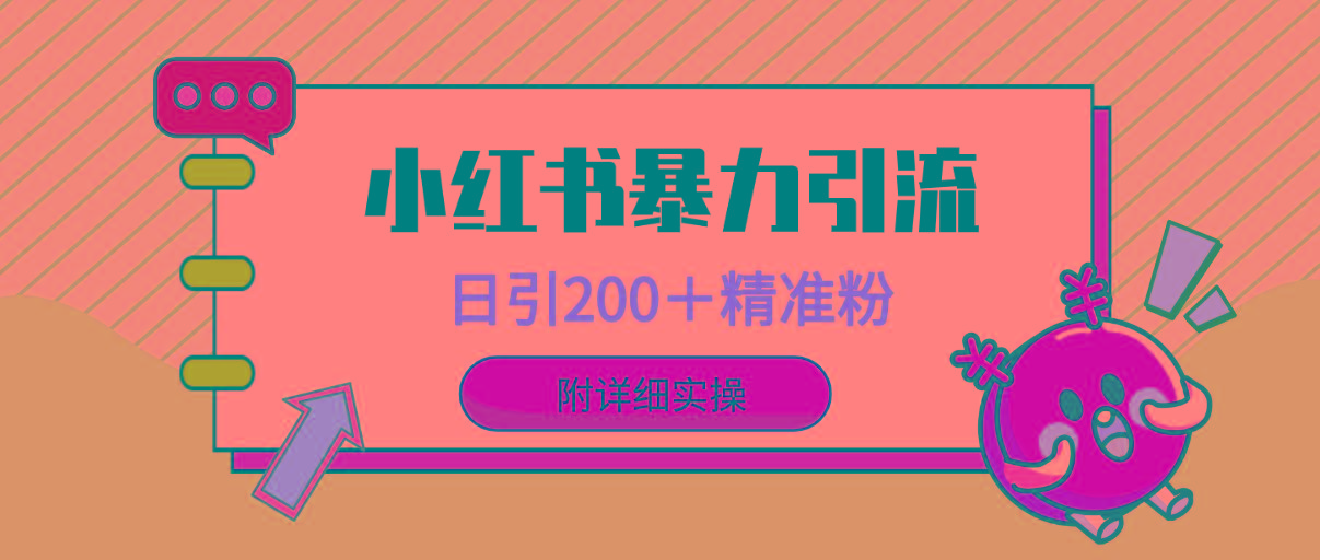 (9582期)小红书暴力引流大法，日引200＋精准粉，一键触达上万人，附详细实操-爱找项目网