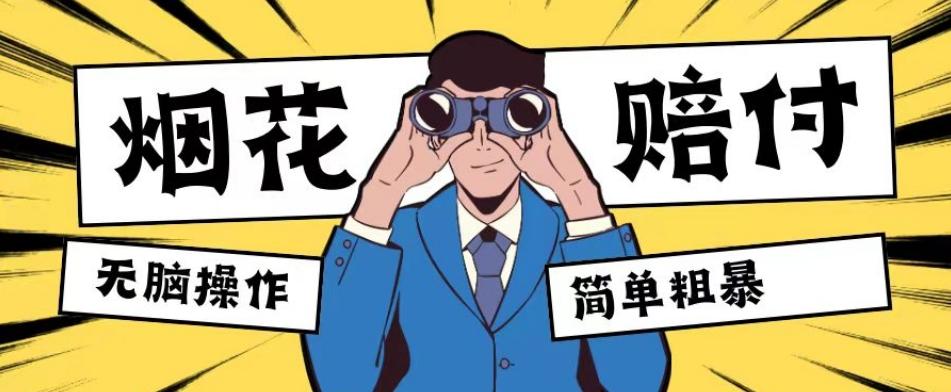 最新蓝海玩法，烟花爆竹赔付，单订单赔付200-500无脑操作【仅揭秘】-爱找项目网