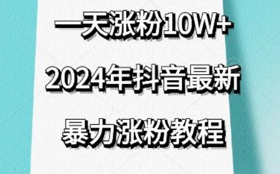 抖音最新暴力涨粉教程，视频去重，一天涨粉10w+，效果太暴力了，刷新你们的认知【揭秘】-爱找项目网
