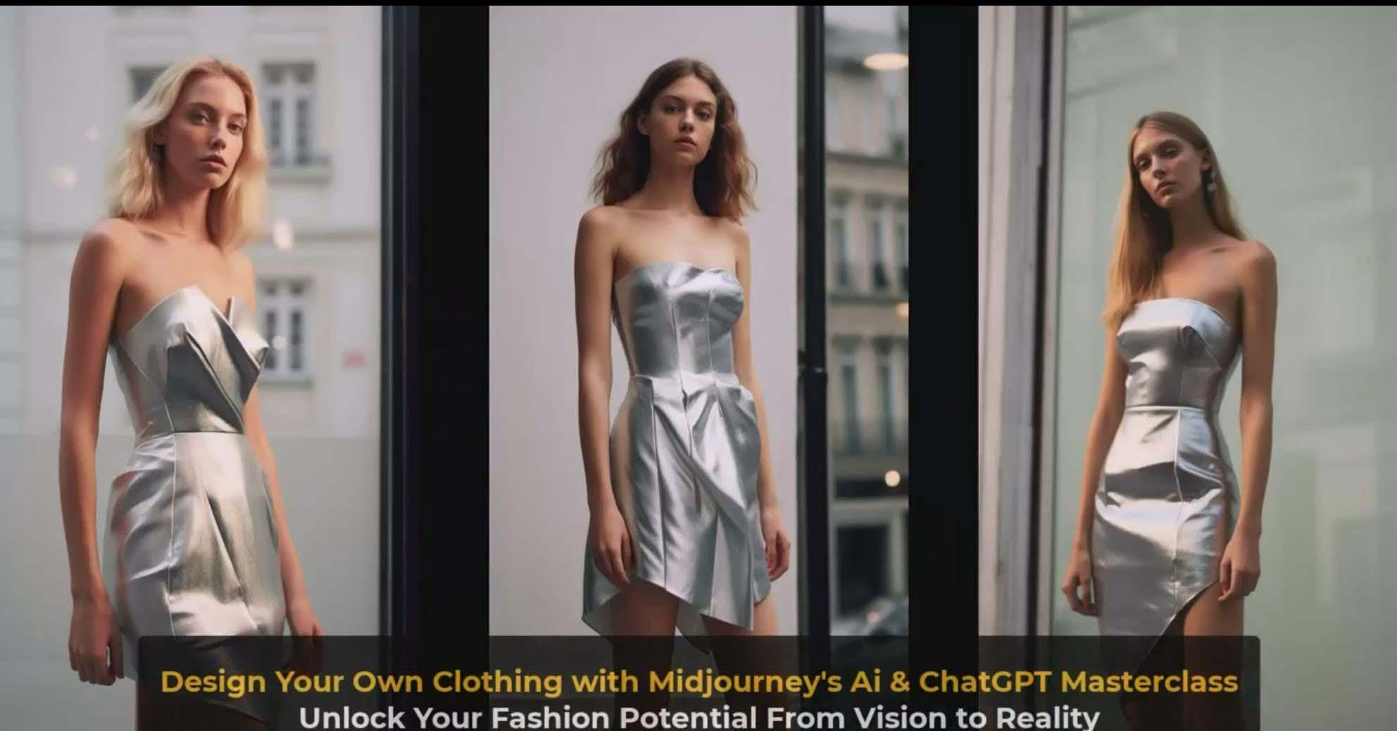 图片[8]-利用 Midjourneys Ai 人工智能设计自己的服装AI大师班-10节课-中英字幕-爱找项目网