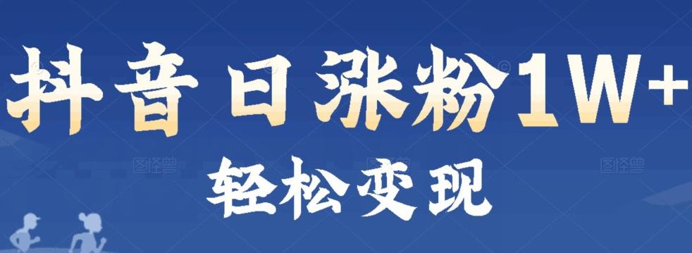 首发抖音新赛道日涨粉1W+轻松变现-爱找项目网