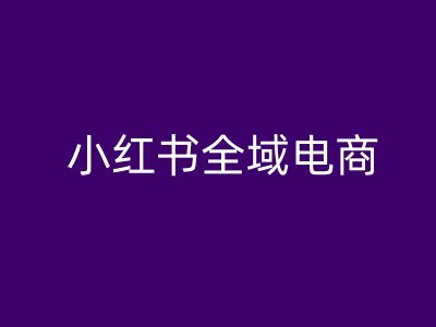 小红书全域电商，小红书电商教程-爱找项目网