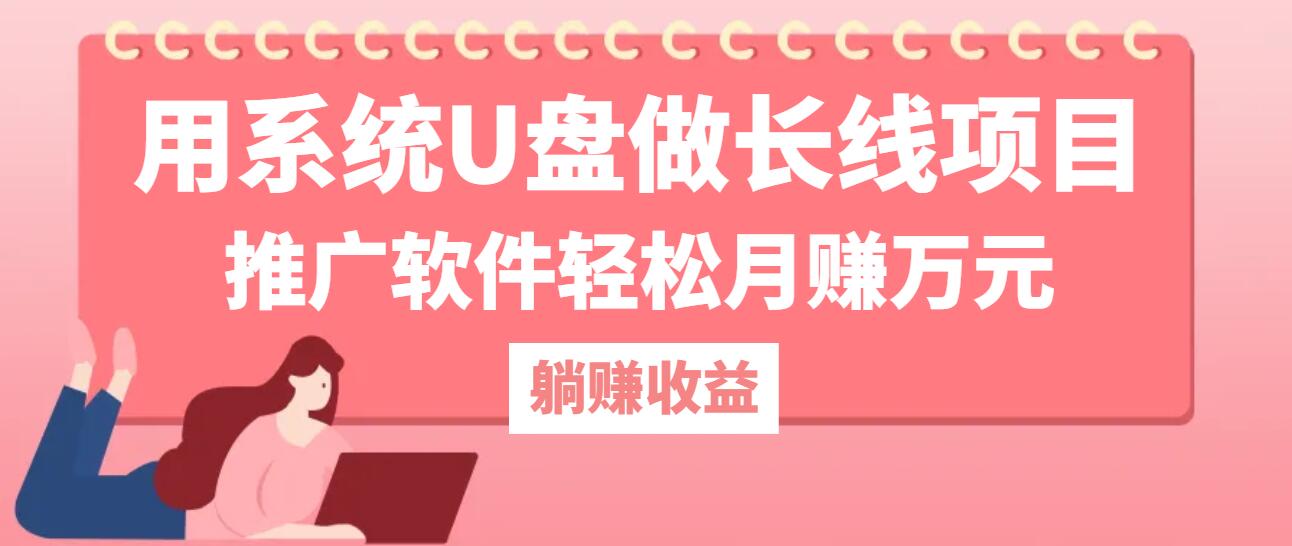 用系统U盘做长线项目，推广软件轻松月赚万元(附制作教程+软件-爱找项目网