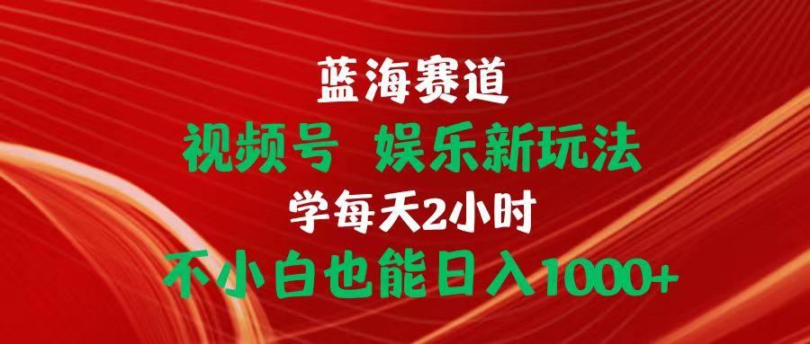 蓝海赛道视频号 娱乐新玩法每天2小时小白也能日入1000+-爱找项目网
