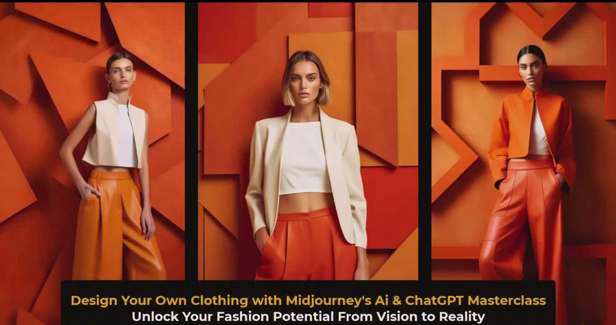 图片[3]-利用 Midjourneys Ai 人工智能设计自己的服装AI大师班-10节课-中英字幕-爱找项目网
