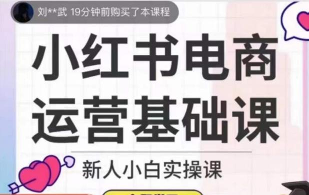小红书电商运营基础课，新人小白实操课-爱找项目网
