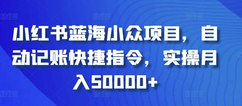小红书蓝海小众项目，自动记账快捷指令，实操月入50000+【揭秘】-爱找项目网