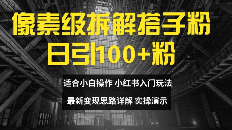 像素级拆解搭子粉，日引100+，小白看完可上手，最新变现思路详解【揭秘】-爱找项目网