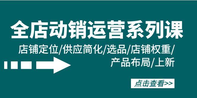 (9845期)全店·动销运营系列课：店铺定位/供应简化/选品/店铺权重/产品布局/上新-爱找项目网