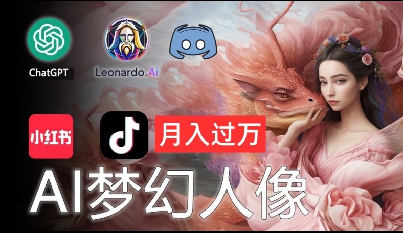 AI摄影梦幻人像：零基础也能月入过万的秘密【揭秘】-爱找项目网