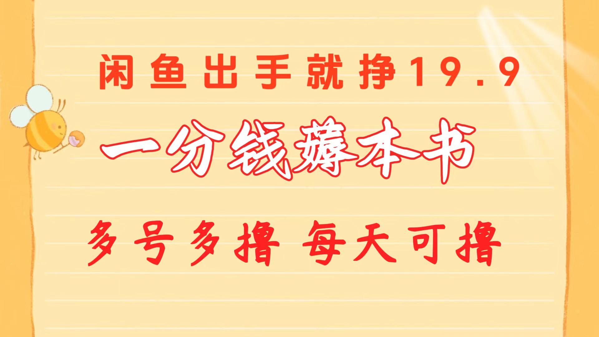 一分钱薅本书 闲鱼出售9.9-19.9不等 多号多撸  新手小白轻松上手-爱找项目网