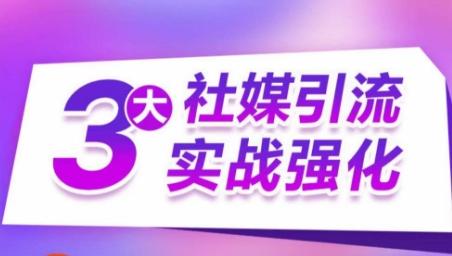 3大社媒引流实战强化，多渠道站外引流，高效精准获客，订单销售额翻倍增长-爱找项目网