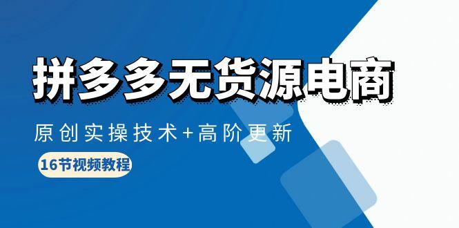 (10015期)拼多多无货源电商，原创实操技术+高阶更新(16节视频教程)-爱找项目网