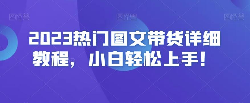 2023热门图文带货详细教程，小白轻松上手！-爱找项目网