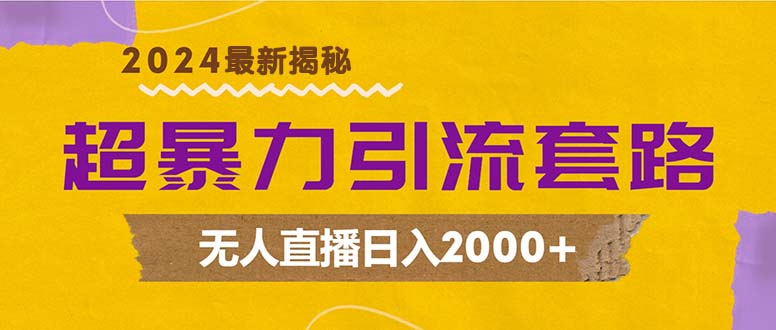超暴力引流套路，无人直播日入2000+-爱找项目网