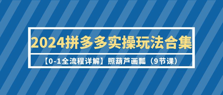 (9559期)2024拼多多实操玩法合集【0-1全流程详解】照葫芦画瓢(9节课)-爱找项目网