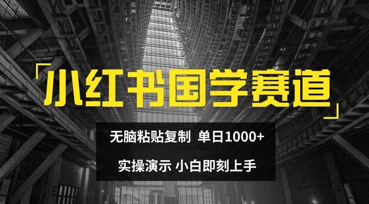 小红书国学赛道，无脑粘贴复制，单日1K，实操演示，小白即刻上手【揭秘】-爱找项目网
