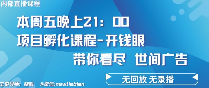 4.26日内部回放课程《项目孵化-开钱眼》赚钱的底层逻辑【揭秘】-爱找项目网