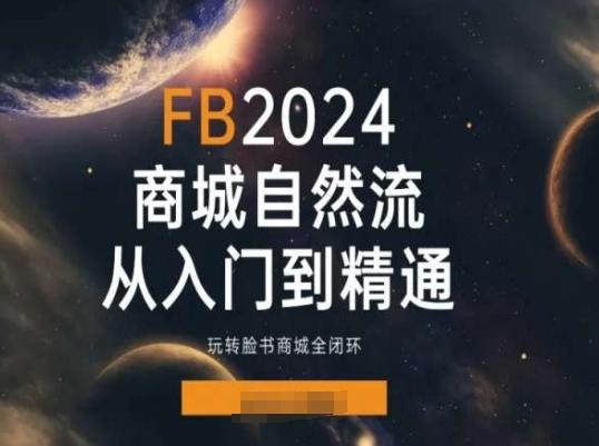 2024Faceboo商城自然流(从入门到精通)，玩转脸书商城全闭环-爱找项目网