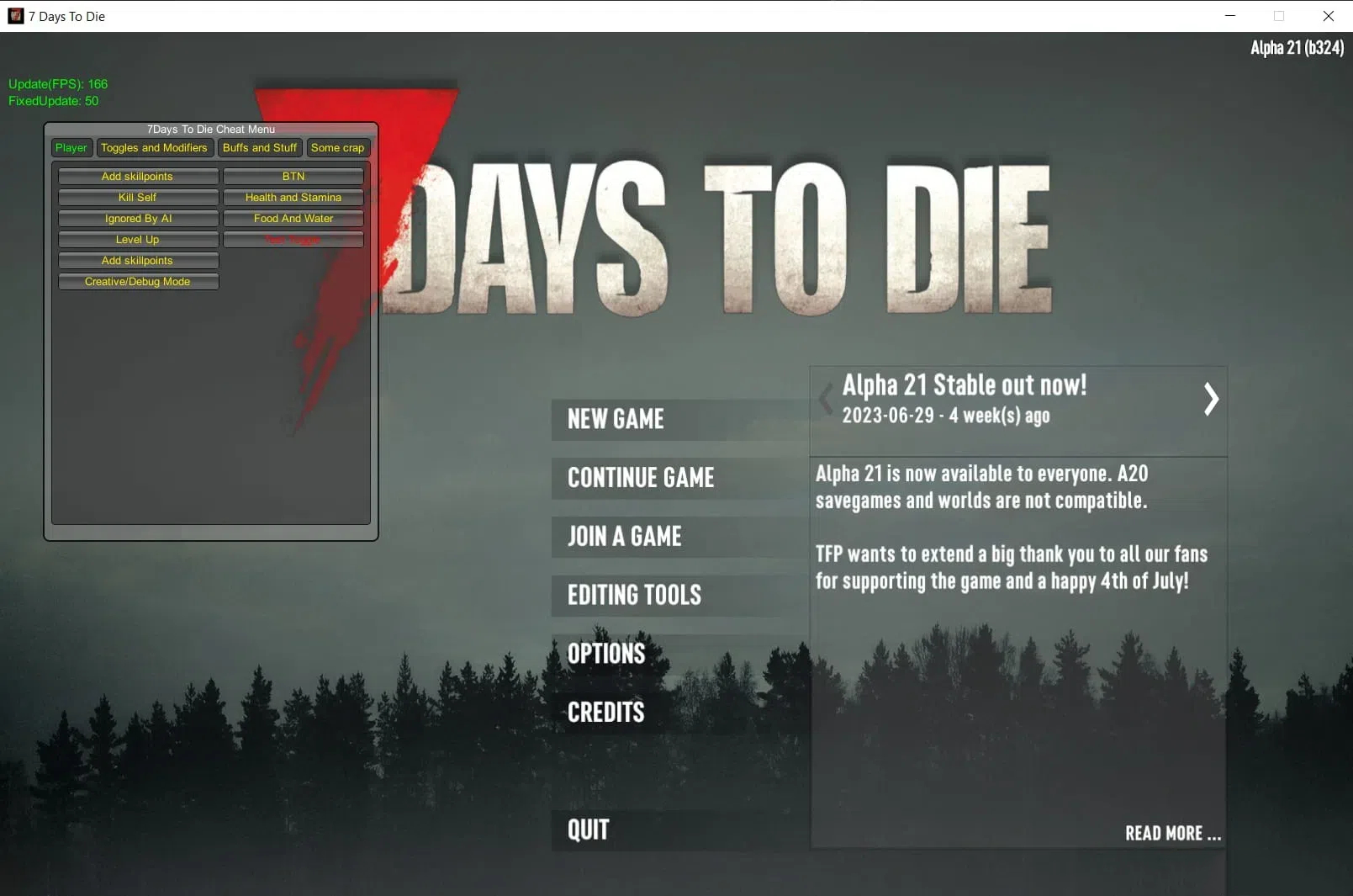 7 Days to Die 七日杀多功能修改器 v1.1.3.105 免费版-爱找项目网
