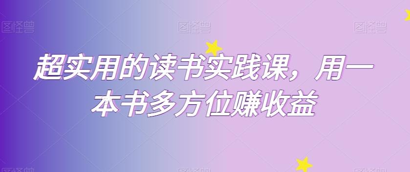 超实用的读书实践课，用一本书多方位赚收益-爱找项目网