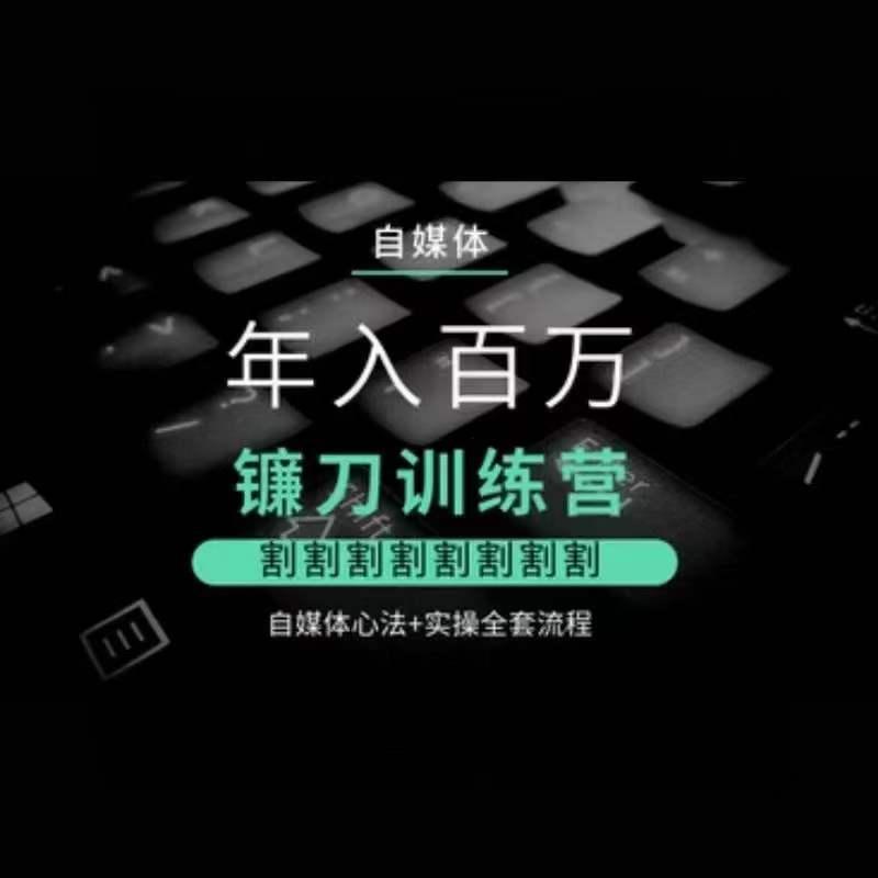 自媒体年入百万镰刀训练营，割割割割割割割割，自媒体心法+实操全套流程-爱找项目网