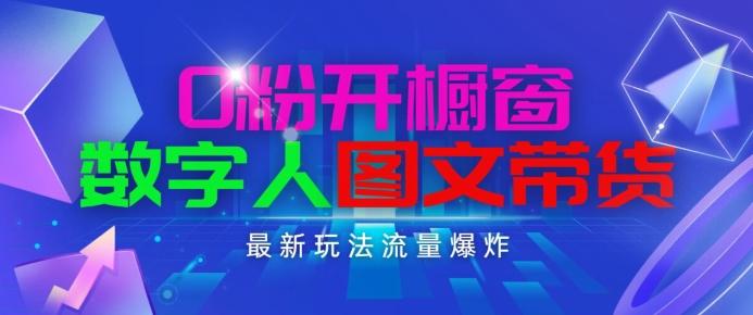 抖音最新项目，0粉开橱窗，数字人图文带货，流量爆炸，简单操作，日入1K+【揭秘】-爱找项目网