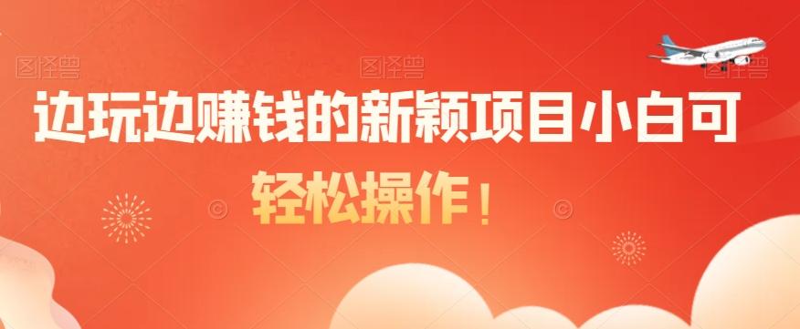 边玩边赚钱的新颖项目小白可轻松操作！-爱找项目网