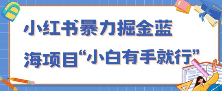小红书暴力掘金蓝海项目，轻松日入1000+、小白有手就行（附新引流方法，不违规）-爱找项目网