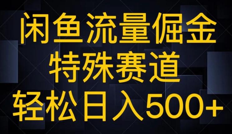 闲鱼流量倔金，特殊赛道，轻松日入500+-爱找项目网