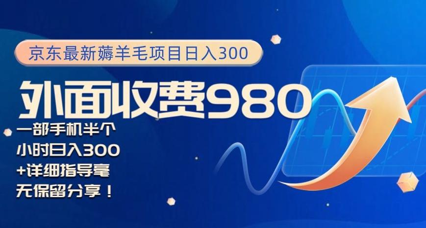 京东最新薅羊毛项目小白怎么做到日入300+一部手机半小时搞定-爱找项目网