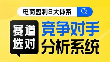 电商盈利8大体系·赛道选对，​竞争对手分析系统线上课-爱找项目网