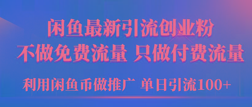 (9584期)2024年闲鱼币推广引流创业粉，不做免费流量，只做付费流量，单日引流100+-爱找项目网